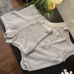 Knit Grey Set - Vest & Short Pants